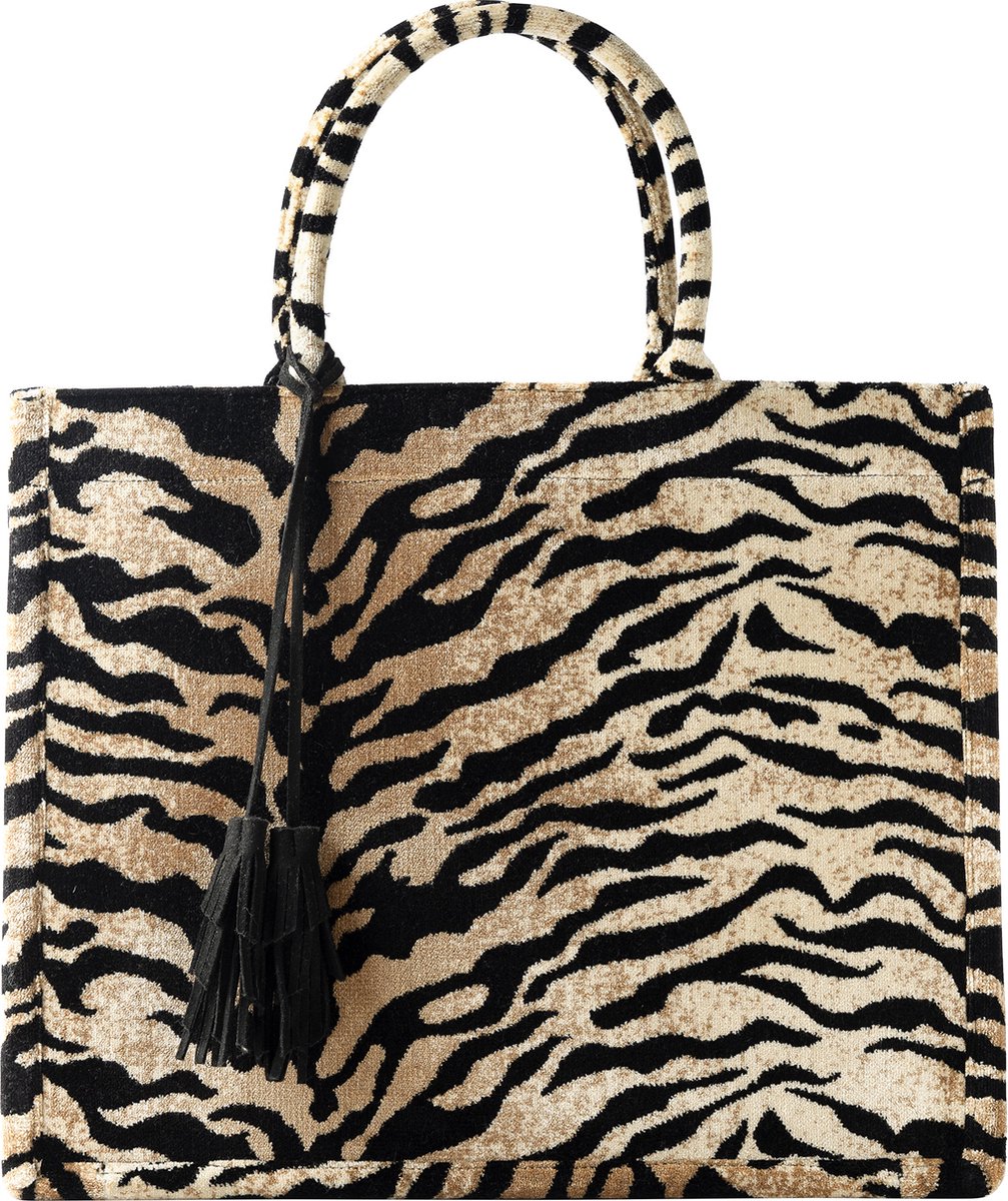 ELEONORA | tote-bag | shopper | 43x34x13 cm | Pumice Stone | beige | multicolor | Hoii