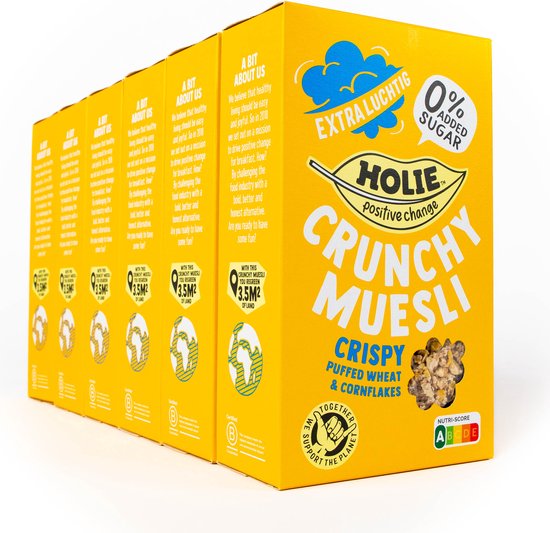 Holie Crunchy Muesli Crispy - Ontbijtgranen - 400g x6