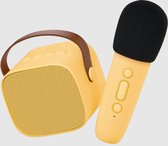 Lalarma Karaoke set - Bluetooth microfoon en luidspreker - Geel