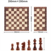 ValueStar Jeu d'échecs - Jeu d'échecs en bois Adultes - Pièces d'échecs - Jeux d'échecs - Bois - 39x39 cm