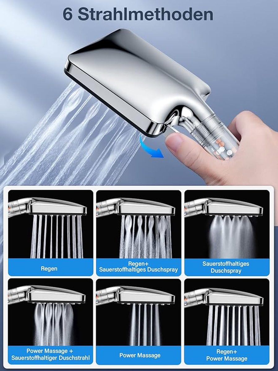 Energy Saving Shower Head / Premium Material - waterbesparende Douchekop
