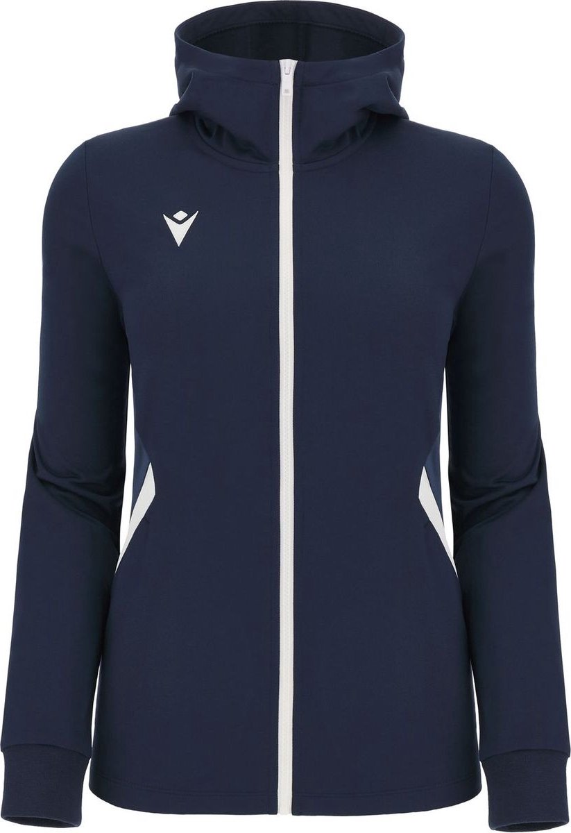 Macron Victory Bastet Jas Met Kap Kinderen - Navy / Wit | Maat: 9-10 Y