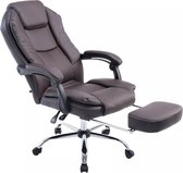 In And OutdoorMatch Premium Office Chair Santa - Sur roulettes - Marron - Chaise de bureau ergonomique - Pour adultes - Chaise de jeu Simili cuir - Hauteur réglable