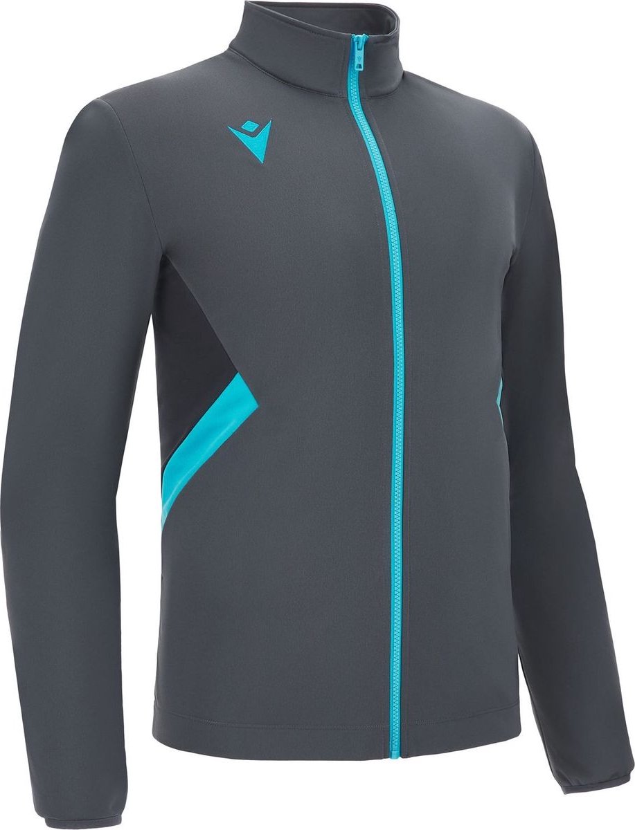 Macron Victory Raijin Polyestervest Heren - Antraciet / Neon Sky | Maat: L