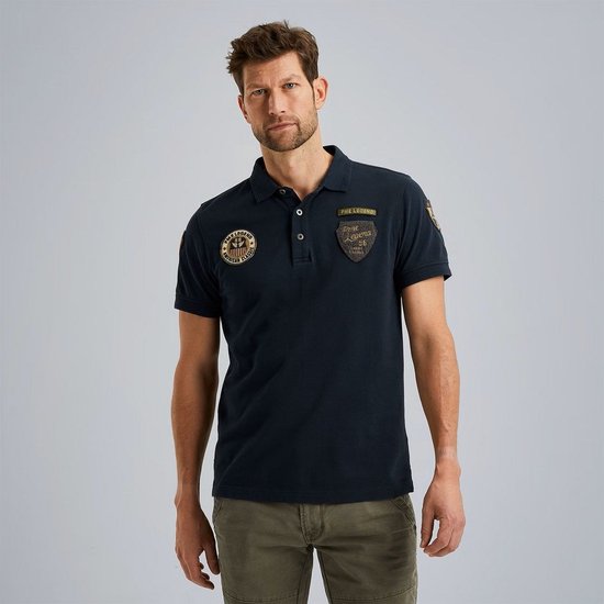 Short sleeve polo pique badge