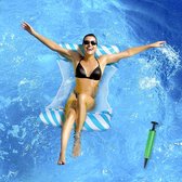 Waterhangmat - 2 Stuks - Inclusief Pomp - Water Hangmat - Luchtbed Zwembad - Luchtmatras Opblaasblaar - Zwembad - Strand - Waterspeelgoed - Vakantie - Must Have Voor In De Zomer!