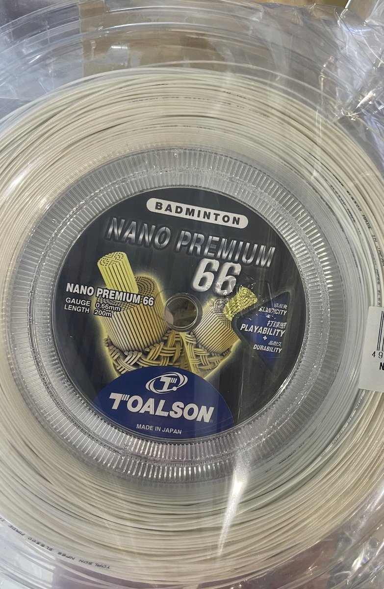 Toalson - Badminton - NANO PREMIUM 66 - WIT