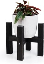 Houten bloemenstandaard - Robuuste plantenstandaard 18,6x18,6x16 cm - Moderne plantenstandaard voor binnen
