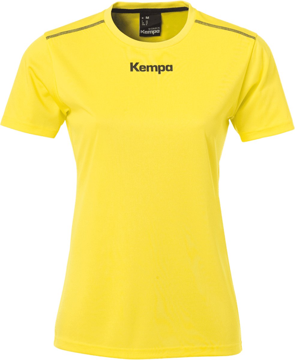 Kempa Poly Functioneel T-Shirt Dames - Geel | Maat: M (38)