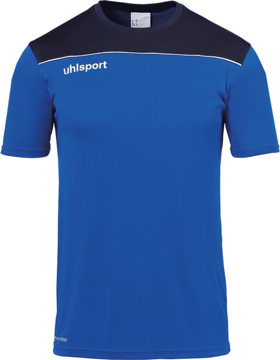 Uhlsport Offense 23 T-Shirt Heren - Royal / Marine / Wit | Maat: 2XL