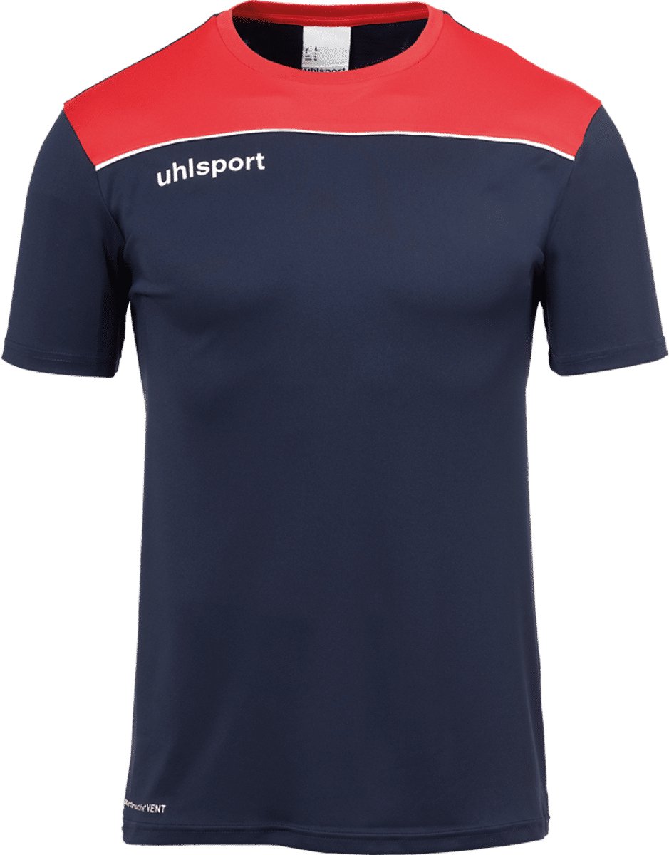 Uhlsport Offense 23 T-Shirt Heren - Marine / Rood / Wit | Maat: L