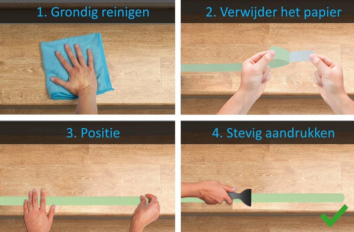 Cocofy Antislip trapstickers, 18 x strepen XXL (75 x 12 cm) transparant, voor binnentrappen, sterke grip dankzij speciale textuur, sokkenvriendelijk