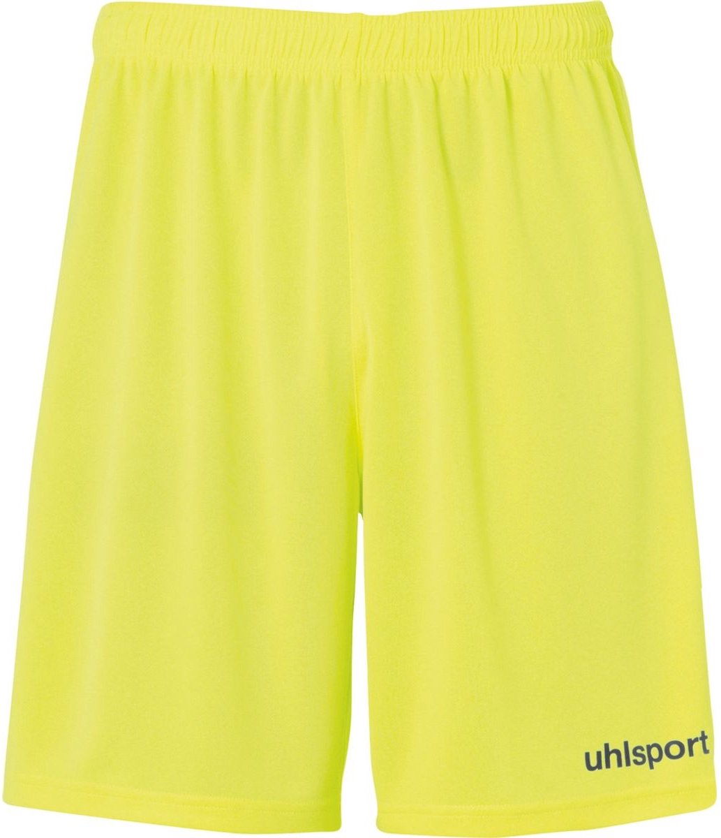 Uhlsport Center Basic Short Kinderen - Fluogeel / Zwart | Maat: 128