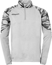 Uhlsport Goal 25 Ziptop Heren - Donkergrijs Gemeleerd / Zwart | Maat: L