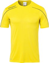 Uhlsport Stream 22 Shirt Korte Mouw Heren - Geel / Zwart | Maat: 3XL