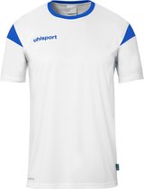 Uhlsport Squad 27 Shirt Korte Mouw Kinderen - Wit / Royal | Maat: 140