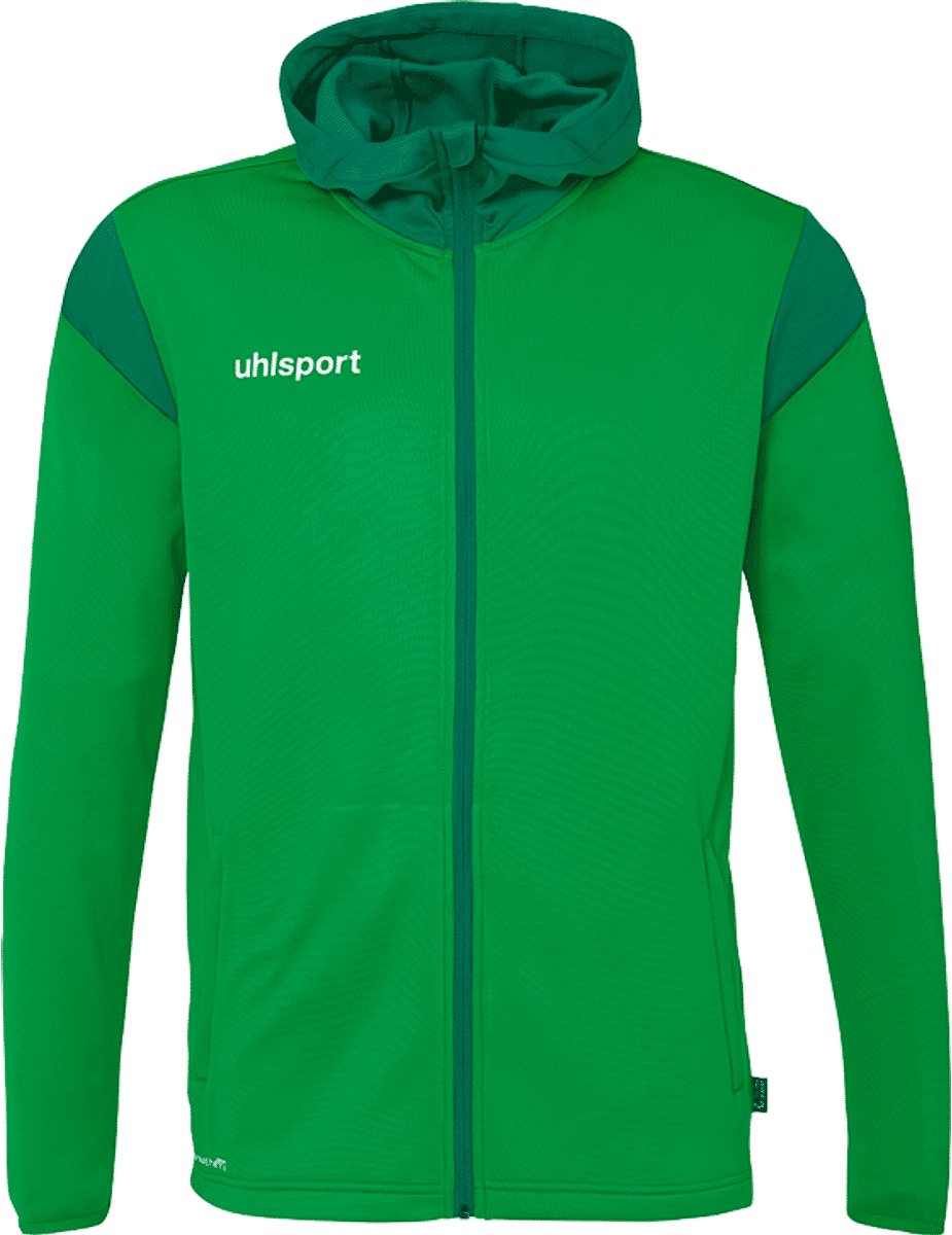 Uhlsport Squad 27 Jas Met Kap Kinderen - Groen / Lagoon | Maat: 164