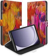 Uniek Geschikt voor Samsung Galaxy Tab A9 Tablethoesje Tulpen Design | B2C Telecom