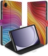 Uniek Geschikt voor Samsung Galaxy Tab A9 Tablethoesje Regenboog Design | B2C Telecom