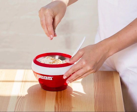 Sorbetière Zoku Orange - Faites De La Glace Maison, Sorbet Ou Yaourt Glacé En 10 Minutes, Capacité 350 Ml