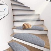 Homwiz Antislip Traptredenmatten set van 15, Zelfklevende Trapmatten Binnen, Trap Mat Snijdbaar & Herbruikbaar voor Bescherm Huisdieren, Senioren Kinderen (Donkerbruin, 76 x 20 cm