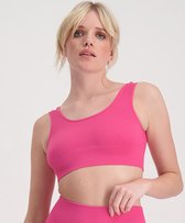 Sport BH dames - Bralette - Sportbeha - Luxe Ribstof - Naadloos - Made in Italy - Roze - S/M - SO TIGHT