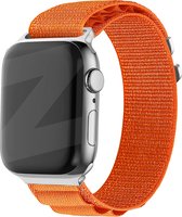 Bandz Nylon loop bandje 'Alpine' - geschikt voor Apple Watch series 1/2/3/4/5/6/7/8/9/SE/Ultra - outdoor bandje geschikt voor iWatch - grote maat 42mm 44mm 45mm 49mm - oranje