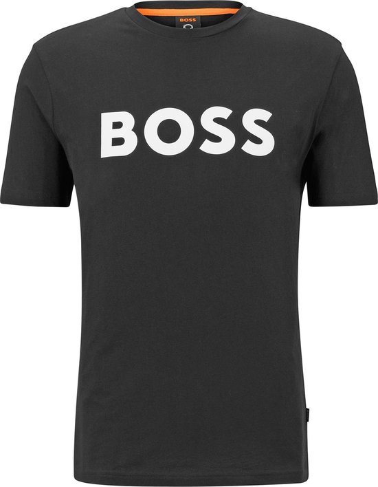 BOSS - T-shirt Thinking Zwart - Heren - Modern-fit