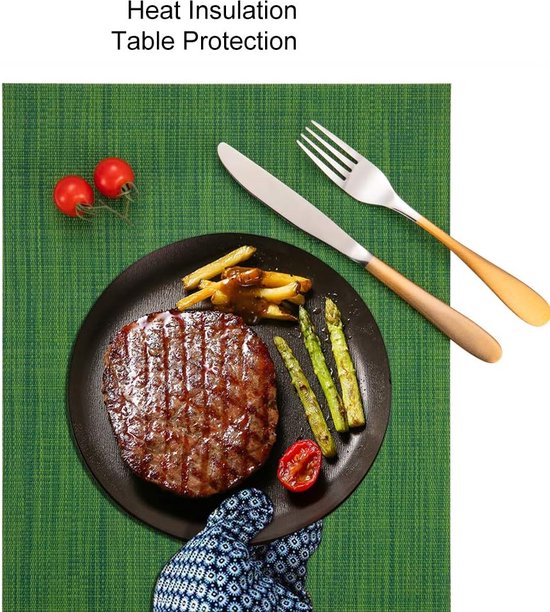 comfoyar Gouden Ronde 3D Bloemen Placemats Set van 6, 38x38 cm Niet