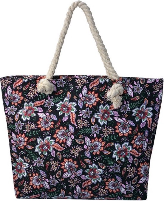 Facile à avoir, ce joyeux sac à main fleuri. Pratique à utiliser comme sac de bain, petit sac de plage (43x33cm) ou cabas (boulevard). Déperlant et doublé. Un joli sac pour s'offrir ou pour offrir à quelqu'un.