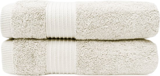HOOMstyle Handdoeken Set Elegance - 2 stuks - 100% Soft Cotton 650gr - 70x140cm - Off White
