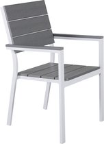 Chaise de jardin Levels empilable blanc-gris.