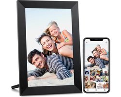 Digitale Fotolijst - 10.1 Inch - Foto's én Video's - IPS HD Touchscreen - 16GB - Slaapmodus - AiMOR App - Resolutie 1280x800 - Fotokader - Zwart