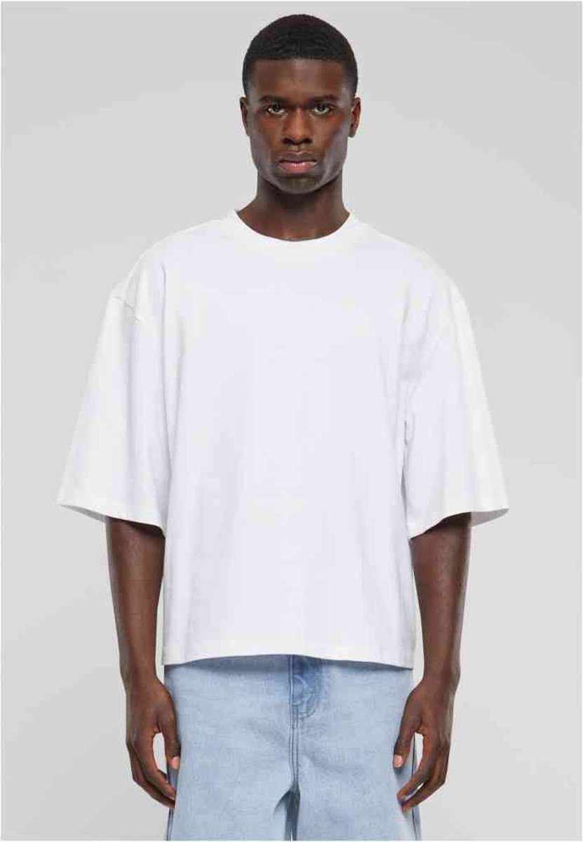 Urban Classics Organic Oversized Cropped Heren Tshirt M Wit