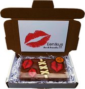 Brievenbus cadeau Dikke kus door de Brievenbus - Chocolade per post - Cadeau per post met GRATIS wenskaart