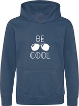 Be Friends Hoodie - Be Cool - Kinderen - Blauw - Maat 9-10 jaar