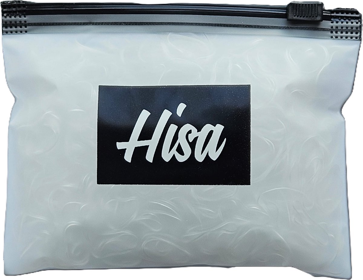Hisa - Transparante mini haarelastiekjes - Elastiek - Elastisch - Elastiekje - Doorzichtig - Haar - Accessoires - Transparant - ca 250 stuks - Diamater 1,5 cm — cadeau in Cadeau-ideeën - foto 2