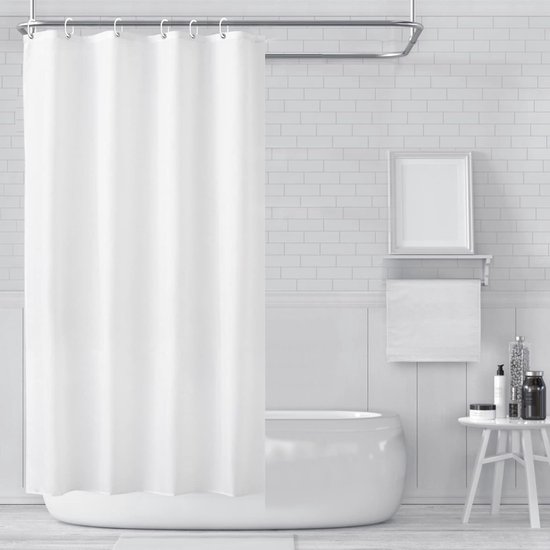 Douchegordijn, textiel, badgordijn, 100 x 180 cm, van polyester