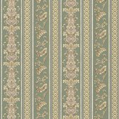 Barok behang Profhome 335474-GU vliesbehang licht gestructureerd in barok stijl mat groen goud zilver 5,33 m2