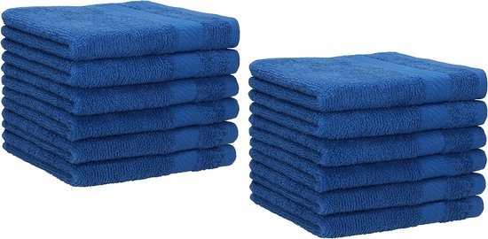 Gastendoekjes, 12 stuks, 100% katoen, afmetingen 30 x 50 cm, handdoek, gastendoekjes, set (blauw)