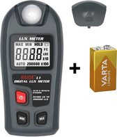 Digitale lichtmeter, max/min functie, 0-200000 lux meter, lcd-display, zakformaat