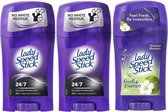 Lady Speed Stick Invisible Protection & Orchard Blossom Deodorant Bundel - 3x45g - Subtiele Frisse Geuren Zonder Irritaties - Deodorant Vrouw