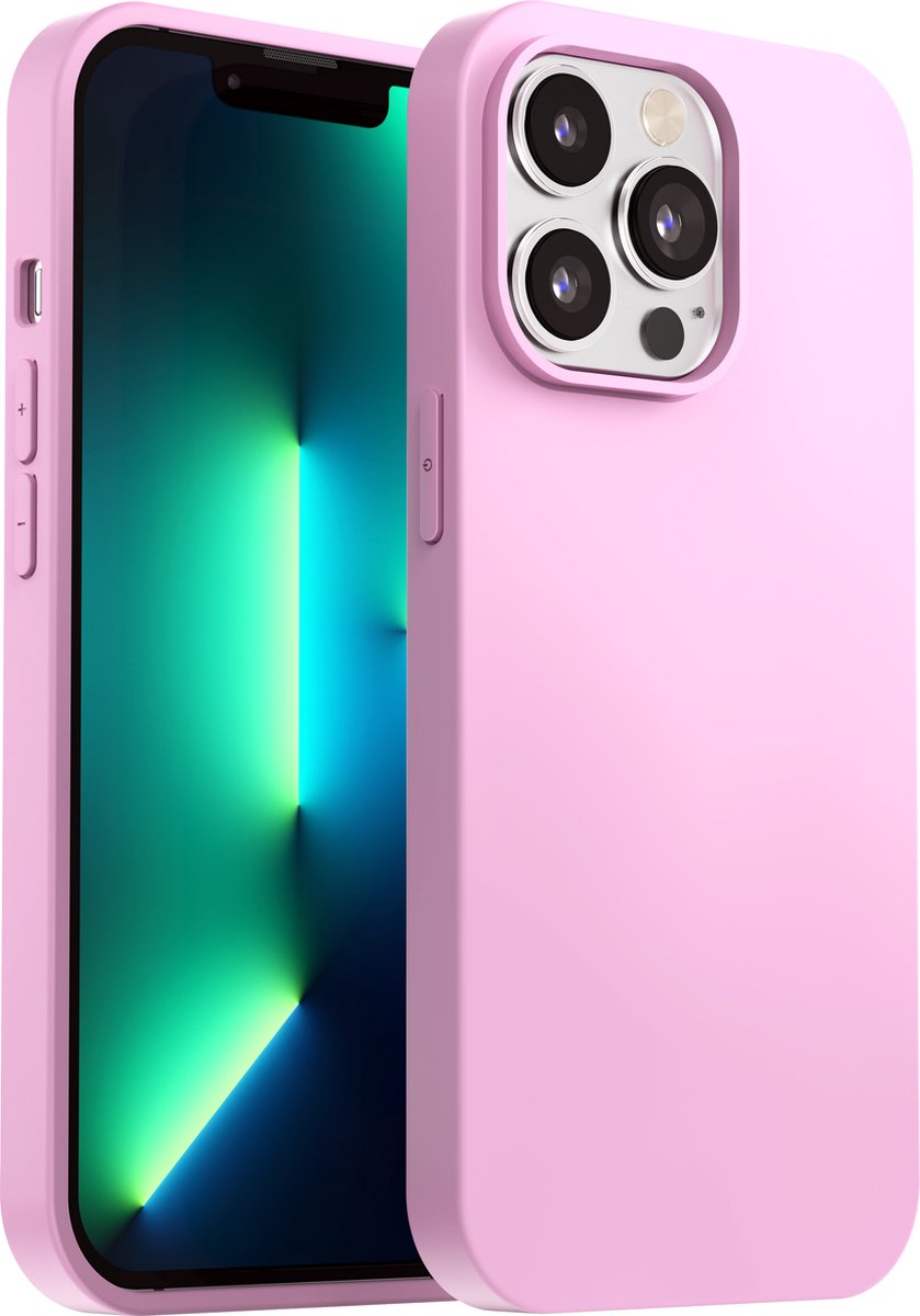 My Case hoesje geschikt voor iPhone 13 Pro Max Roze Hoesje Siliconen Case Cover - iPhone 13 Pro Max Roze