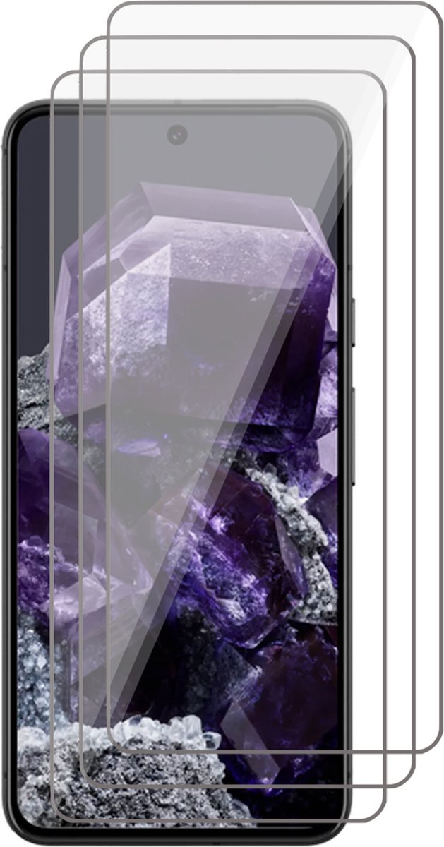 Screenprotector geschikt voor Google Pixel 8 - 3x Glas Screen Protector