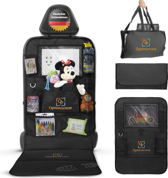 Teamoy Car Seat Bag, Universele Auto Seat Reistas voor Vliegtuig, Auto Zitzak Gevoerd met Twee-weg Verstelbare Taillebanden en Taille Buffered Ademend Gevoerd Grijs