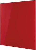 Magnetoplan ontwerpglas magnetisch paneel glazenbord - 40x40cm - rood - glas - frame