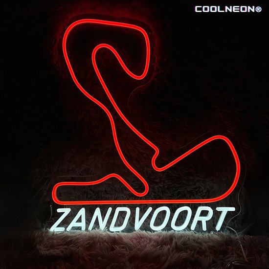 COOLNEON® - Circuit Zandvoort Neon Verlichting - Wand lamp Neon Kleur Oranje - Formule 1 Lamp - Game room - F1 wand decoratie - Circuit wand decoratie