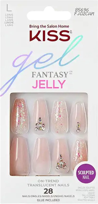 Foto: Kiss kunstnagels acrylnagels waterdicht vlekvrij geen droogtijd jelly fantasy nails jelly juice