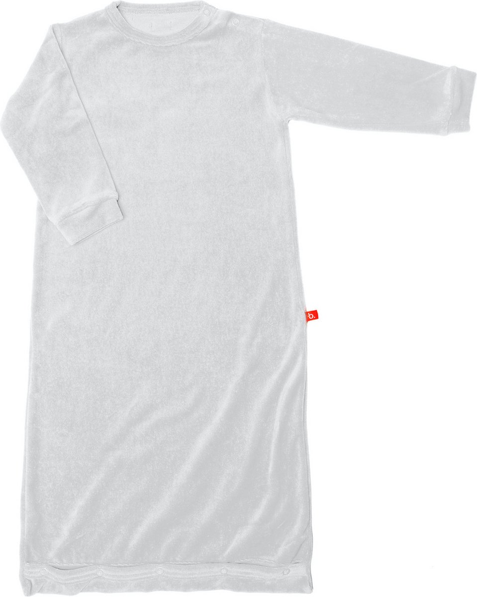 Slaapzak baby 4-8 mnd wit biologisch katoen - velours Limobasics