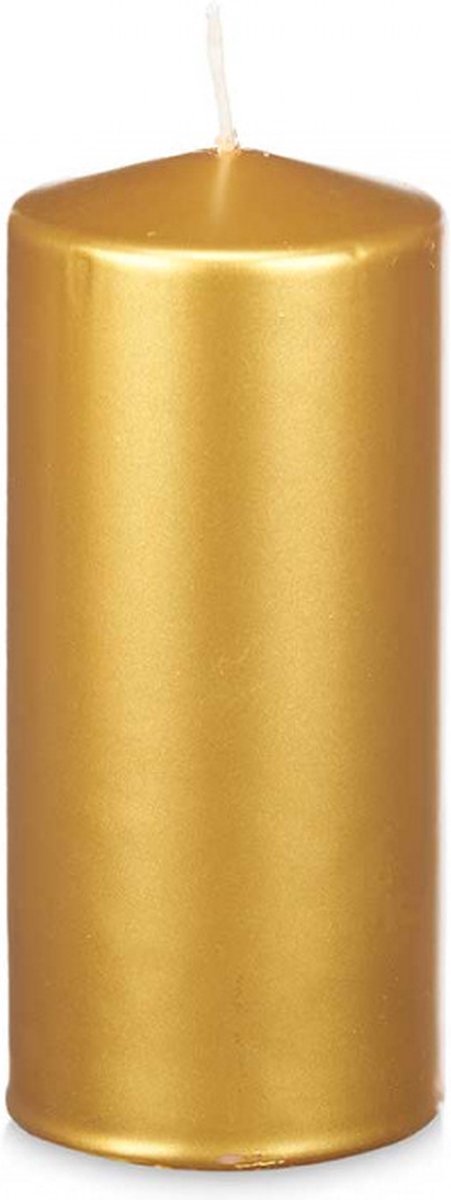 Gouden Kaars - Stompkaars - Acorde Candles - Cilinderkaars 20 x 9 cm - +/- 80 Branduren - Zeer Luxe Geurloze Kaars - Kerst - Feestdagen